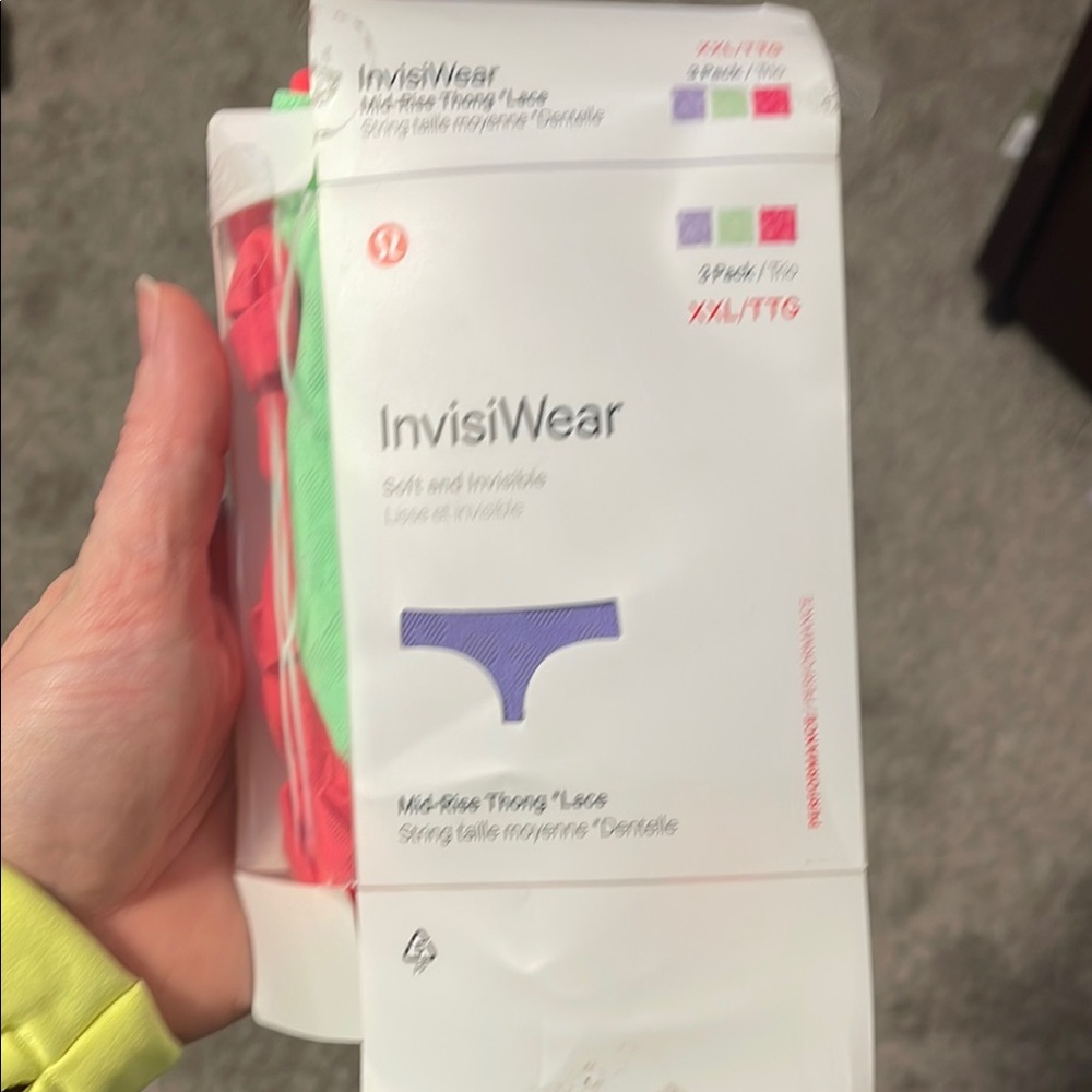 Lululemon Invisiwear Mid-Rise Thong Lace 3 pack